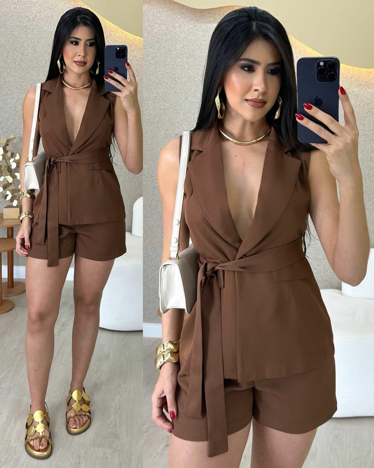 CONJUNTO ALFA COLETE - Chocolate